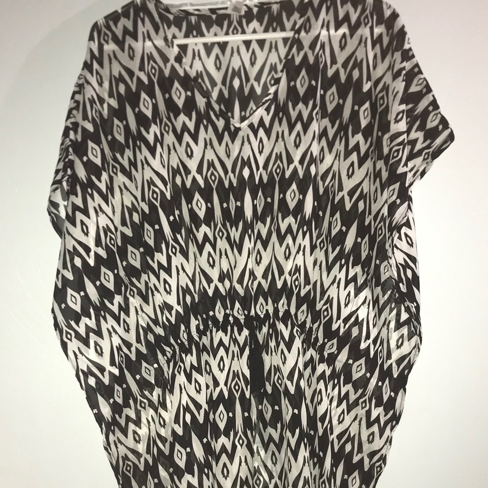 One piece pullover beach cover up